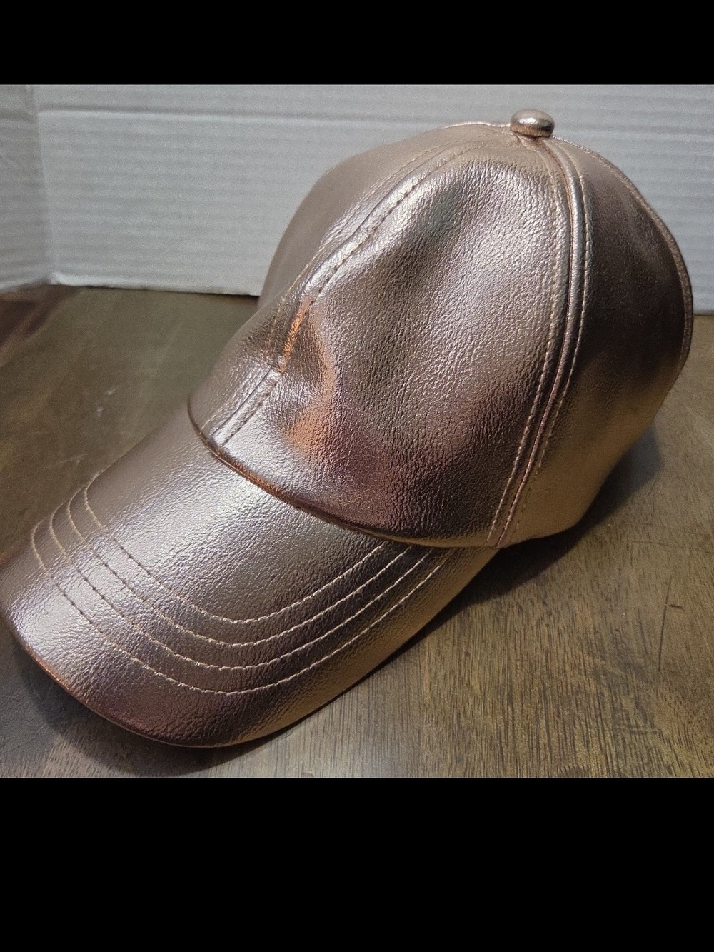 Metallic Rose Cap for Women - Sleek Shiny Finish